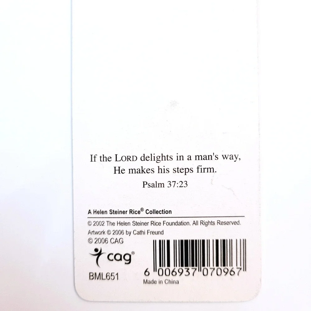 Vintage Y2K Peace & Joy Bookmark Helen Steiner Rice Psalm floral 2006 CAG BML651